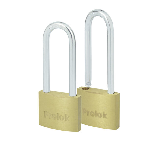 Juego de candados de latón largos 40 mm, llave estándar, 2 piezas Prolok - Ferrechingón