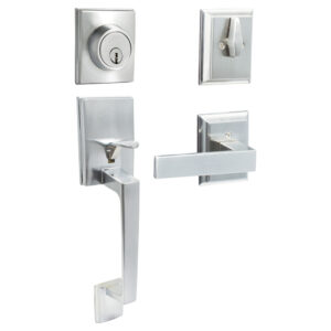 Gatillo rectangular sólido para entrada función doble, níquel satinado, visual Lock - Ferrechingón