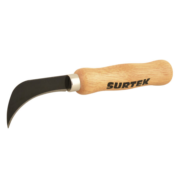 Cuchillo de acero inoxidables con mango de madera de 8", para linóleo Surtek Cuchillo de acero inoxidables con mango de madera de 8", para linóleo Surtek - Ferrechingón