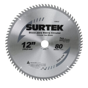 Disco para sierra circular para corte madera 80 dientes, 12" Surtek Disco para sierra circular para corte madera 80 dientes, 12" Surtek - Ferrechingón