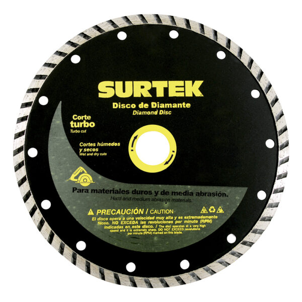 Disco de diamante turbo 7" Surtek - Ferrechingón