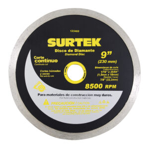 Disco de diamante continuo, 9" Surtek - Ferrechingón