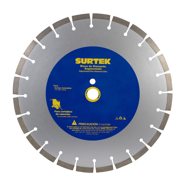 Disco de diamante para cortadora de concreto, 14" Surtek - Ferrechingón