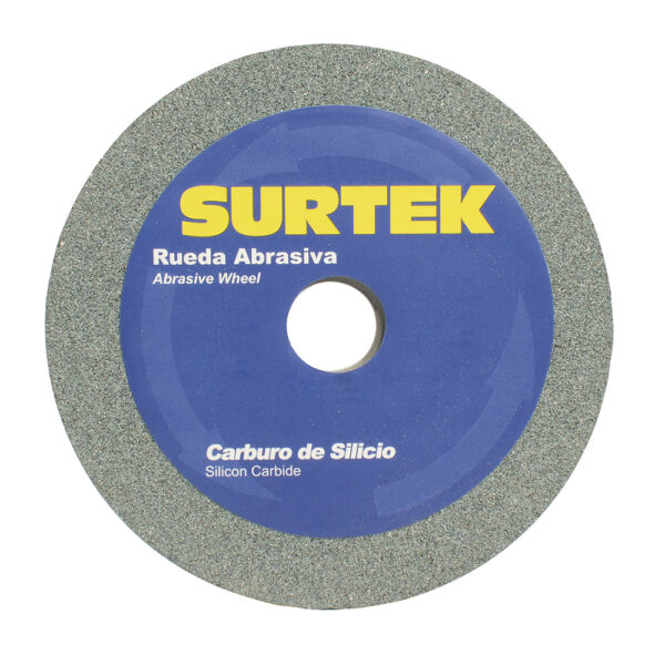 Rueda abrasiva de carburo de silicio grano 60, 6" x 1" Surtek - Ferrechingón