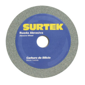 Rueda abrasiva de carburo de silicio grano 80, 6" x 1" Surtek - Ferrechingón