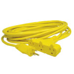 Extensión eléctrica tipo abanico uso rudo aterrizada color amarillo, 8 m Surtek - Ferrechingón
