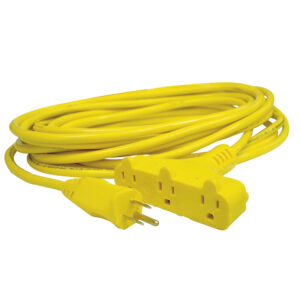 Extensión eléctrica tipo abanico uso rudo aterrizada color amarillo, 8 m Surtek - Ferrechingón