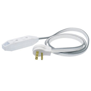 Extensión eléctrica plana aterrizada color amarillo, 3 m Surtek - Ferrechingón