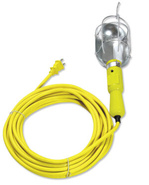 Lámpara de taller con canastilla metálica, color amarillo 8 m Surtek - Ferrechingón