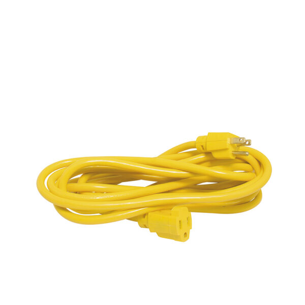 Extensión eléctrica uso rudo aterrizada color amarillo, 30 m Surtek - Ferrechingón