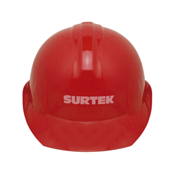 Casco de seguridad con ajuste de intervalos, color rojo Surtek - Ferrechingón