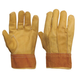 Guantes tipo operador de piel de vacuno con puño de carnaza unitalla Surtek - Ferrechingón