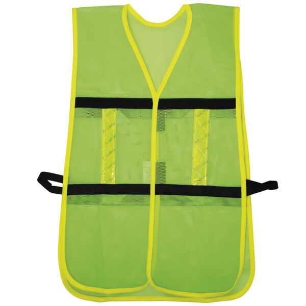 Chaleco de seguridad de malla de poliéster con ajuste de doble gancho verde unitalla Surtek - Ferrechingón