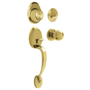 Gatillo ovalado sólido para entrada función sencilla, latón brillante, visual Lock - Ferrechingón