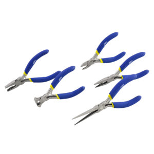 Juego de mini pinzas con mango de vinil para electrónica, 5 piezas Foy - Ferrechingón