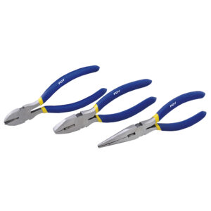 Juego de pinzas para electricista con mango con doble plastisol, 3 piezas Foy - Ferrechingón