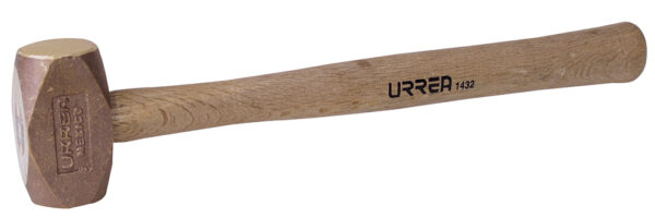 Marro de bronce con mango madera de encino de 14", 1.6 lb Urrea - Ferrechingón