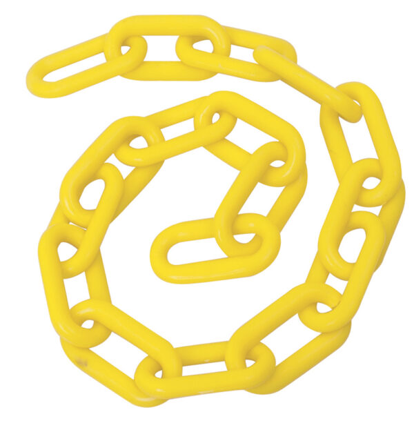 Cadena plástica calibre 6 mm de 25 m, color amarillo Foy - Ferrechingón