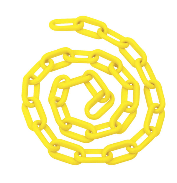 Cadena plástica calibre 8 mm de 25 m, color amarillo Foy - Ferrechingón