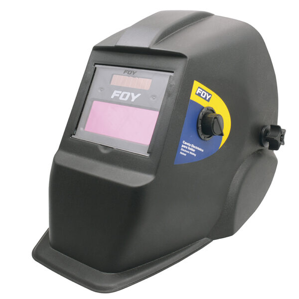 Careta electrónica para soldar con panel solar y control de sombras Foy - Ferrechingón