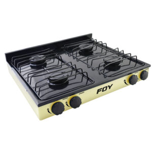 Estufa de gas 4 quemadores de acero inoxidable color beige Foy - Ferrechingón