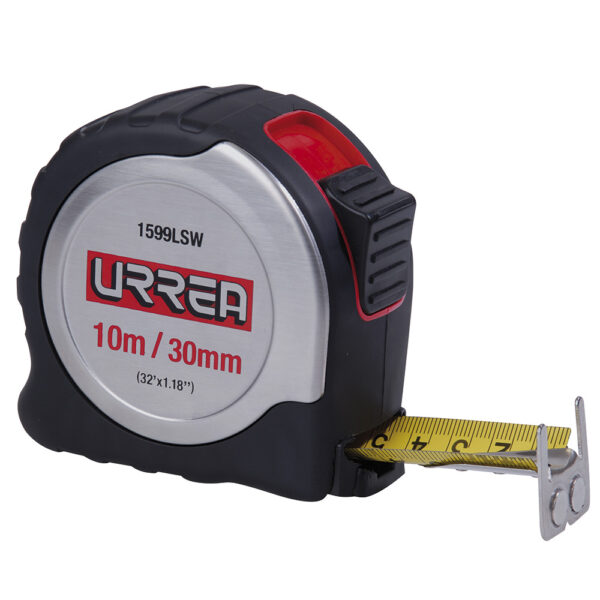 Flexómetro con carcasa de acero inoxidable 10 m x 30 mm Urrea - Ferrechingón