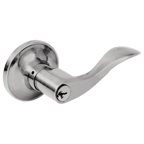 Manija tubular curva función entrada y recámara, níquel satinado, llave estándar, blíster Lock - Ferrechingón