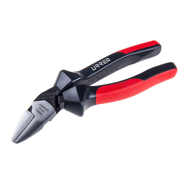 Pinza para electricista con mango bimaterial ergonómica con ángulo de cabeza de 25° de 7" Urrea - Ferrechingón