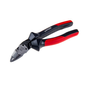 Pinza para electricista con mango bimaterial ergonómica con ángulo de cabeza de 25°  de 7" Urrea - Ferrechingón