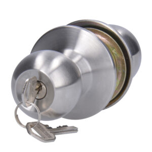 Pomo cilíndrico bola función entrada, acero inoxidable, llave estándar, en caja Prolok - Ferrechingón