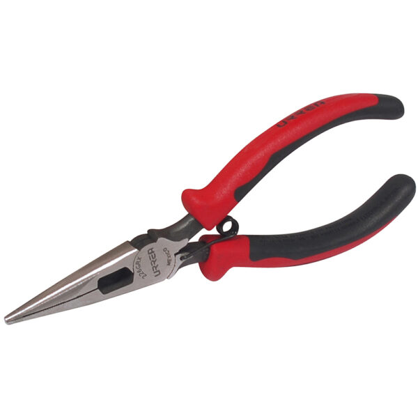 Pinza para electricista con mango bimaterial de 6-23/32" punta larga corte lateral con res Urrea - Ferrechingón