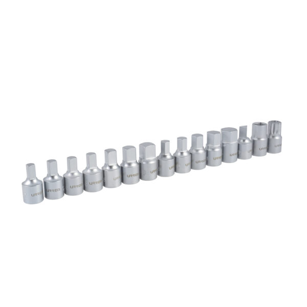Juego de dados cuadro de 3/8" para drenado de aceite, 14 piezas Urrea - Ferrechingón