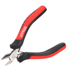 Pinza para electrónica con mango antiestático corte diagonal de 4-1/2" al ras Urrea - Ferrechingón
