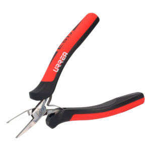 Pinza para electrónica con mango antiestático de 4-3/4" punta larga plana Urrea - Ferrechingón