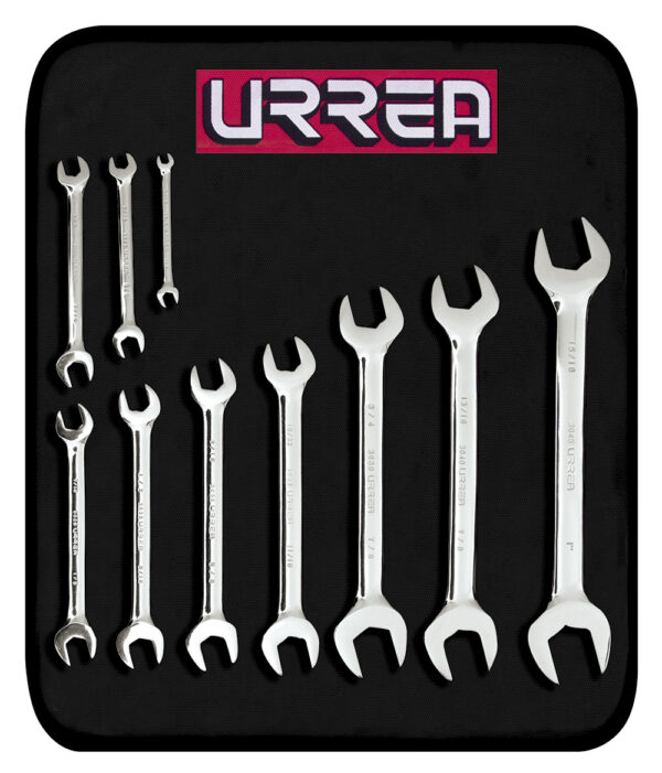 Juego de llaves españolas pulido espejo en pulgadas, 10 piezas Urrea - Ferrechingón