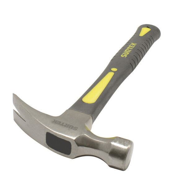 Martillo de uña recta con mango de fibra de vidrio de 14", 16 oz Surtek - Ferrechingón