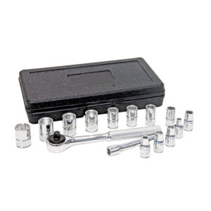Juego de dados y accesorios cuadro de 1/4" combinado, 15 piezas Urrea - Ferrechingón