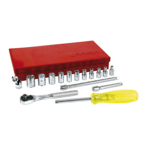 Juego de dados y accesorios cuadro de 1/4" en pulgadas, 17 piezas Urrea - Ferrechingón