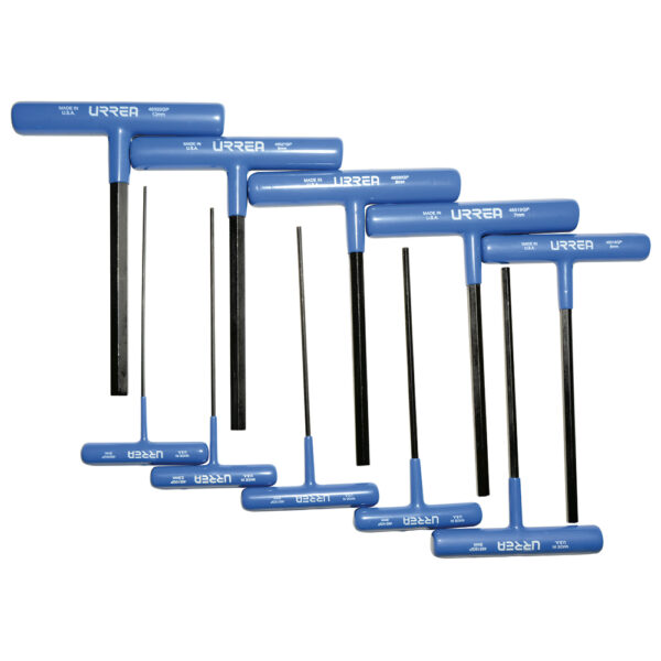 Juego de llaves hexagonales cortas tipo "T" ergonómicas, métricas, 10 piezas Urrea - Ferrechingón