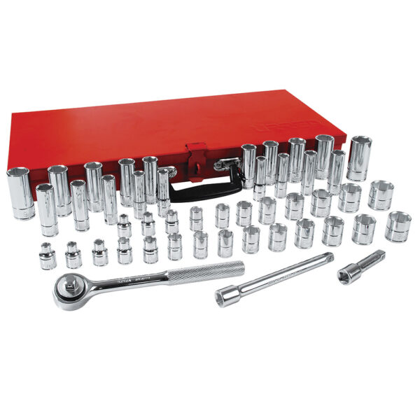 Juego de dados y accesorios cuadro de 3/8" combinado, 48 piezas Urrea - Ferrechingón