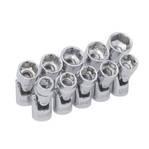 Juego de dados flexibles cuadro de 3/8" 6 puntas, métricos en riel, 10 piezas Urrea - Ferrechingón