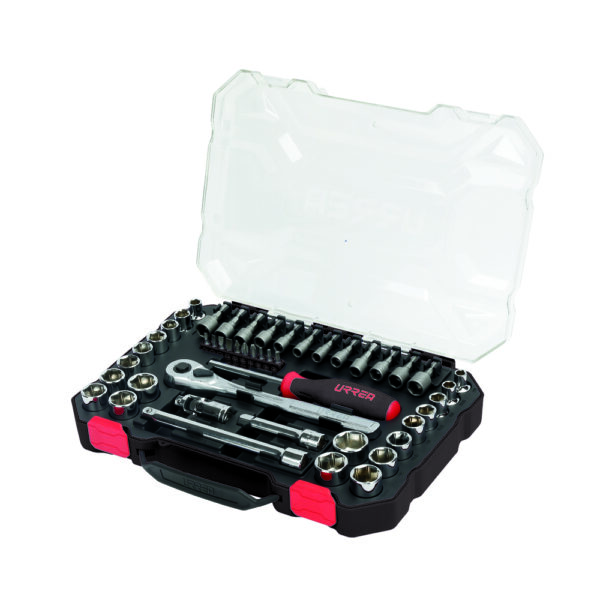 Juego de dados y accesorios cuadro de 3/8" combinado, 47 piezas Urrea - Ferrechingón