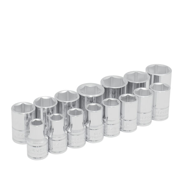 Juego de dados cuadro de 1/2", 6 puntas, métricos, 15 piezas Urrea - Ferrechingón