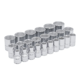 Juego de dados cuadro de 1/2", 6 puntas, métricos, 24 piezas Urrea - Ferrechingón