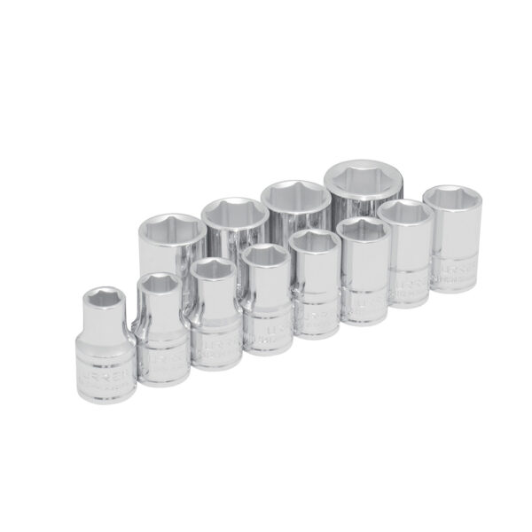 Juego de dados cuadro de 1/2", 6 puntas, métricos, 12 piezas Urrea - Ferrechingón