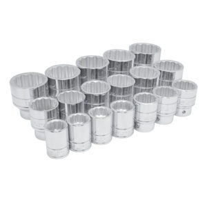 Juego de dados cuadro de 3/4", 12 puntas, en pulgadas, 18 piezas Urrea - Ferrechingón