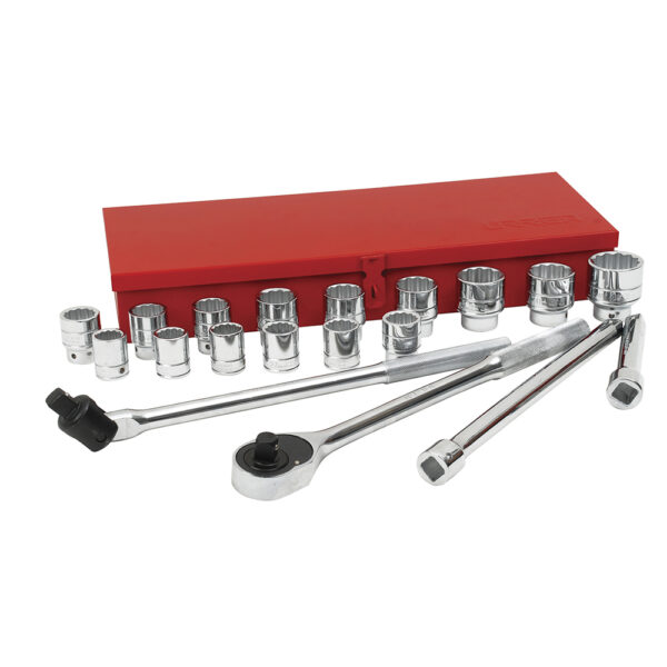 Juego de dados y accesorios cuadro de 3/4" métrico, 20 piezas Urrea - Ferrechingón