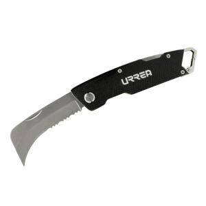 Cuchillo de acero inoxidable con mango acero de 8", para linóleo Urrea - Ferrechingón