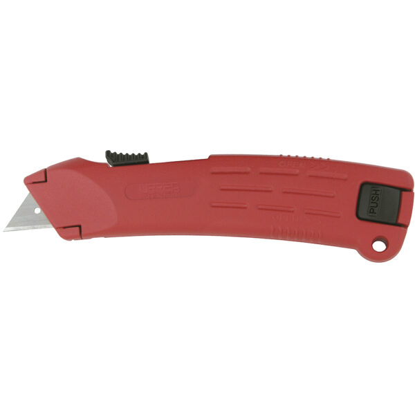 Navaja utilitaria retráctil automática de seguridad de 6-3/4" , cuerpo de zamac Urrea - Ferrechingón