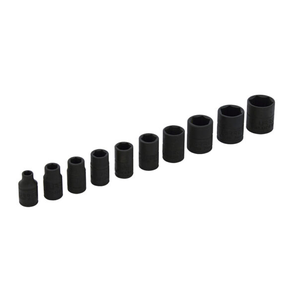 Juego de dados de impacto cuadro de 1/4", 6 puntas, en pulgadas, 10 piezas Urrea - Ferrechingón